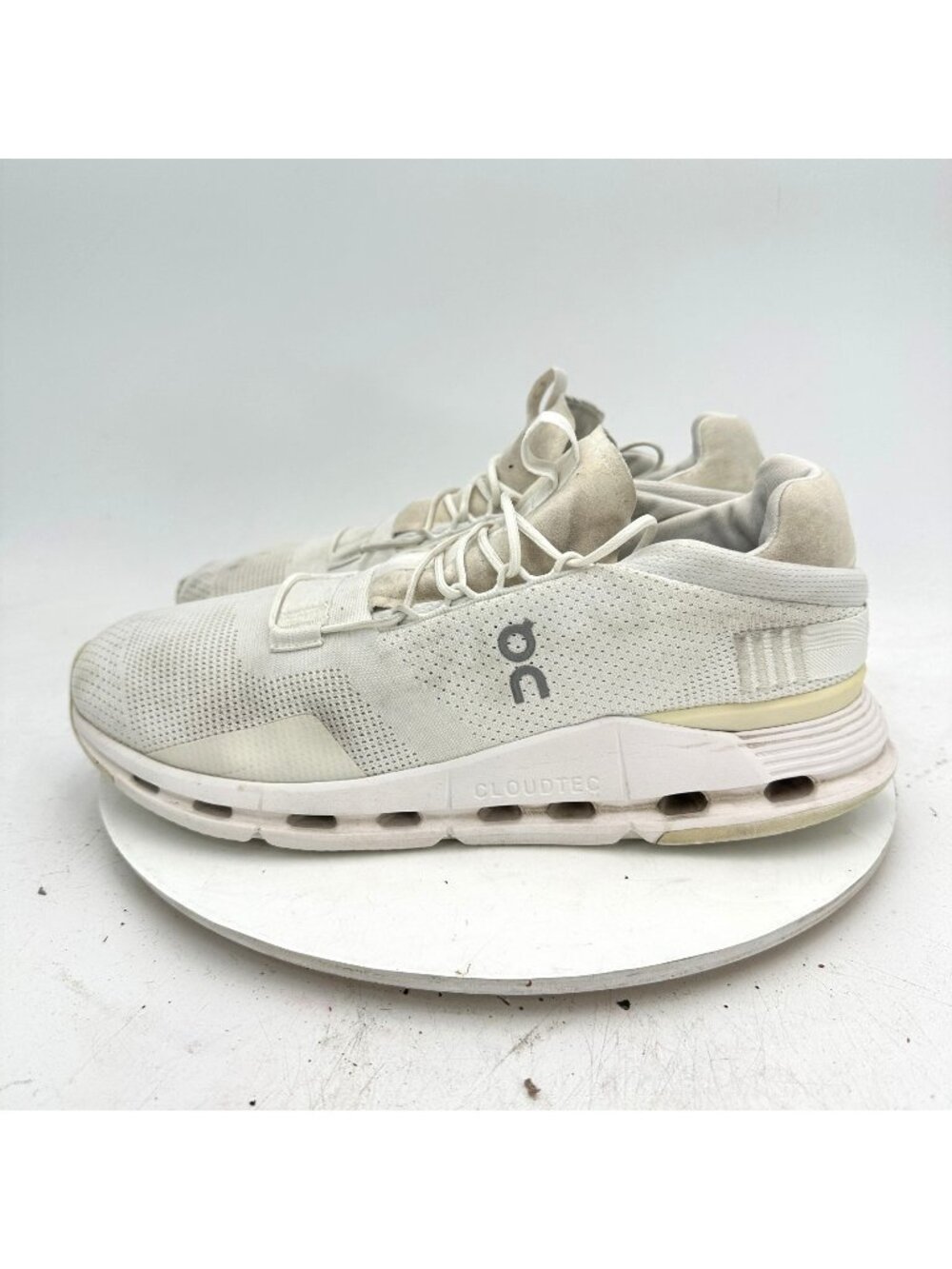 On Cloudnova Swiss Engineering Men Size 11.5 26.98227 Undyed White Running Shoes